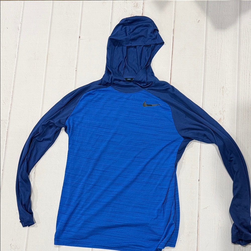 Nike Dri-Ft Royal Blue Hooded Long Sleeve shirt